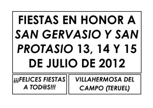 fiestas en honor a san gervasio y san protasio 13, 14 y 15 de julio