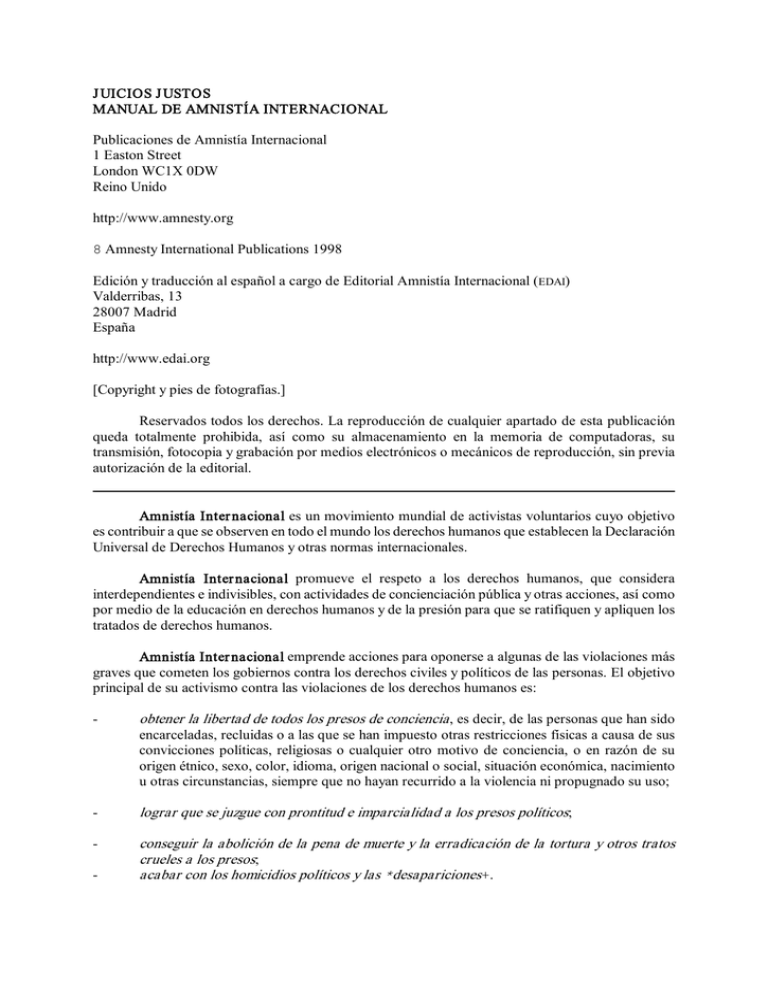 obtener la libertad de todos los presos de conciencia lograr que se