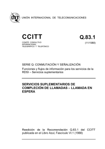 CCITT Rec. Q.81.3 - SERVICIOS SUPLEMENTARIOS DE