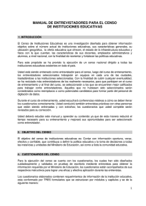 Manual Entrevistador - Ministerio de Educación