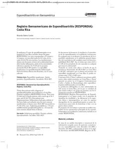 Registro Iberoamericano de Espondiloartritis (RESPONDIA): Costa