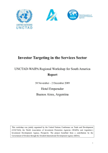 Investor Targeting in the Services Sector