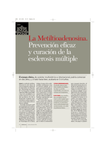 La Metiltioadenosina. Prevención eficaz y curación de la esclerosis