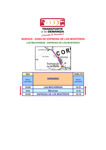 Rutas y horarios Espinosa de los Monteros