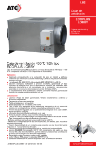 Caja de ventilación 400°C 1/2h típo ECOPLUS LOBBY
