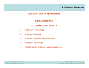 Dinámica Relativista - Centro de Geociencias ::.. UNAM
