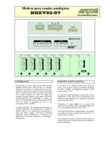 Módem para canales analógicos NEXV23-07