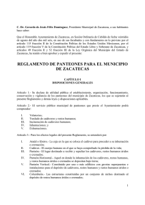 REGLAMENTO DE PANTEONES - Orden Jurídico Nacional