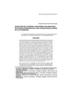 Detección de Chalydia Trachomatis en muestras de exudado