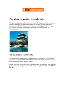Paraísos en venta: islas de lujo
