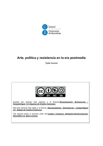 Arte, polэtica y resistencia en la era postmedia