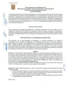 Page 1 UNIVERSIDAD DE GUANA, UATo Convocatoria para la