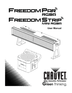 Freedom PAR and Strip Mini RGBA User Manual Rev