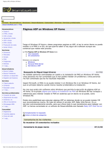 Páginas ASP en Windows XP Home