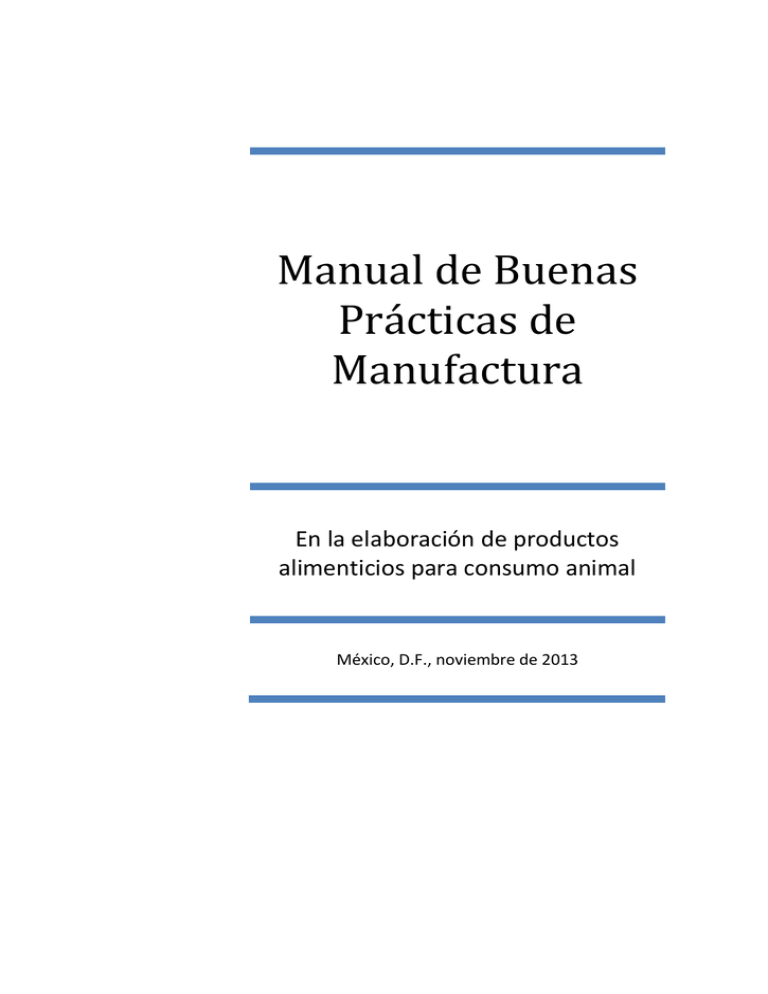 Manual De Buenas Prácticas De Manufactura