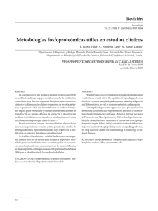 Metodologías fosfoproteómicas útiles en estudios clínicos