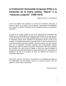 La Federación Anarquista Uruguaya (FAU) y la transición de la