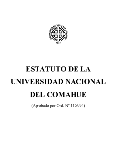 ESTATUTO DE LA UNIVERSIDAD NACIONAL DEL COMAHUE