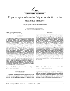 El gen receptor a dopamina D4 y su asociación con los trastornos
