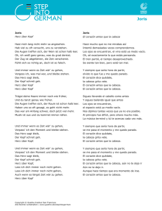 SiG Joris mehrsprachiger Liedtext Sp/Fr/En | DRAFT - Goethe