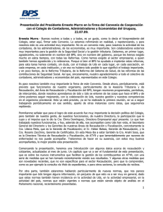 Discurso E. Murro, Colegio Contadores, 22-07-09