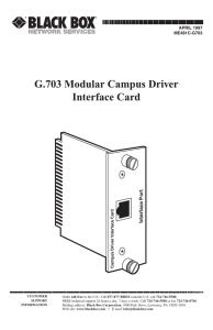 G.703 Modular Campus Driver Interface Card
