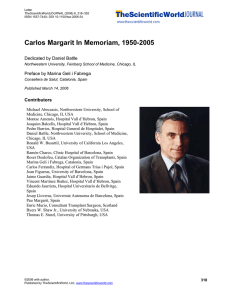 Carlos Margarit-In Memoriam, 1950-2005
