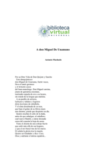 A don Miguel De Unamuno - Biblioteca Virtual Universal