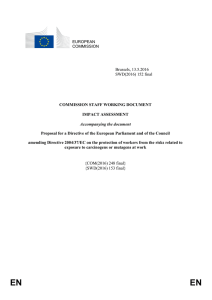 EUROPEAN COMMISSION Brussels, 13.5.2016 SWD(2016) 152