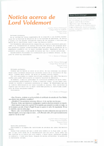 Noticia acerca de Lord Voldemort