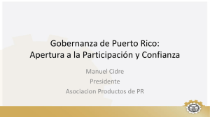 Gobernanza de Puerto Rico: Apertura a la Participación y Confianza