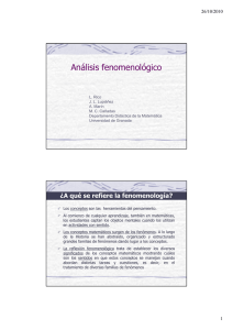 Análisis fenomenológico - Universidad de Granada