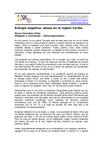 Energía negativa: abuso en la región Caribe