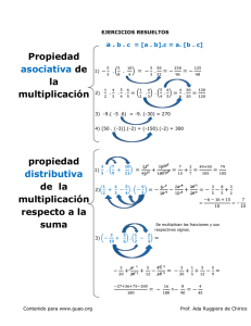 Propiedad asociativa de la multiplicación propiedad distributiva de