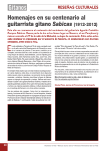 Homenajes en su centenario al guitarrista gitano Sabicas