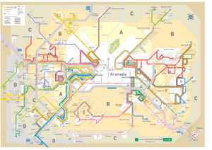 Plano de autobuses de Granada