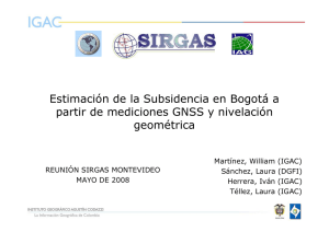 Estimación de la Subsidencia en Bogotá a partir de mediciones