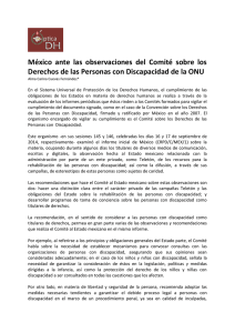 México ante las observaciones del Comité sobre los Derechos de