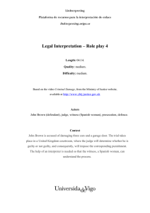 Legal Interpretation – Role play 4