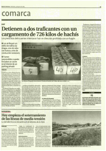 Detienen a dos traﬁcantes con un "