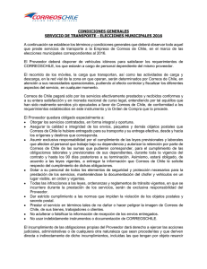 CONDICIONES GENERALES SERVICIO DE TRANSPORTE