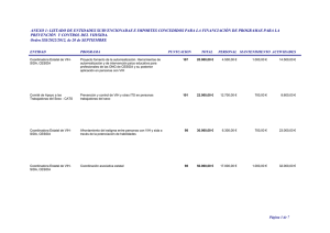ANEXO 1: LISTADO DE ENTIDADES SUBVENCIONADAS E