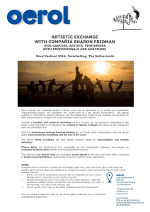 ARTISTIC EXCHANGE WITH COMPAÑIA SHARON FRIDMAN