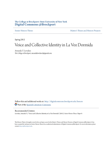 Voice and Collective Identity in La Voz Dormida