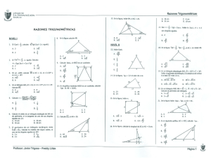 Razones Trigonométricas RAZONES TRlGONOMÉ1R!CAS