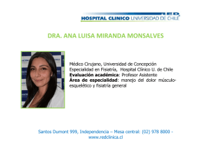 dra. ana luisa miranda monsalves - Hospital Clínico Universidad de
