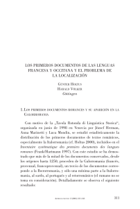 los primeros documentos de las lenguas francesa y