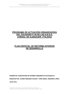 Actuaciones Urbanizadoras P-40 - PERID P
