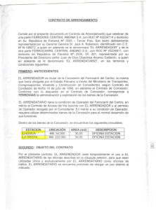 contrato de arrendamiento - Ferrovías Central Andina