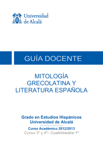 mitología grecolatina y literatura española